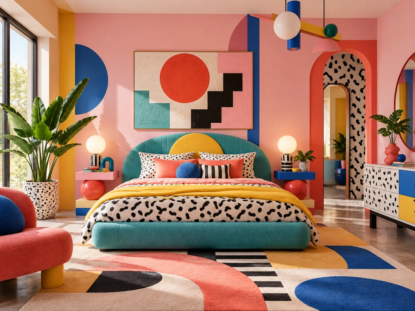 Memphis im Schlafzimmer