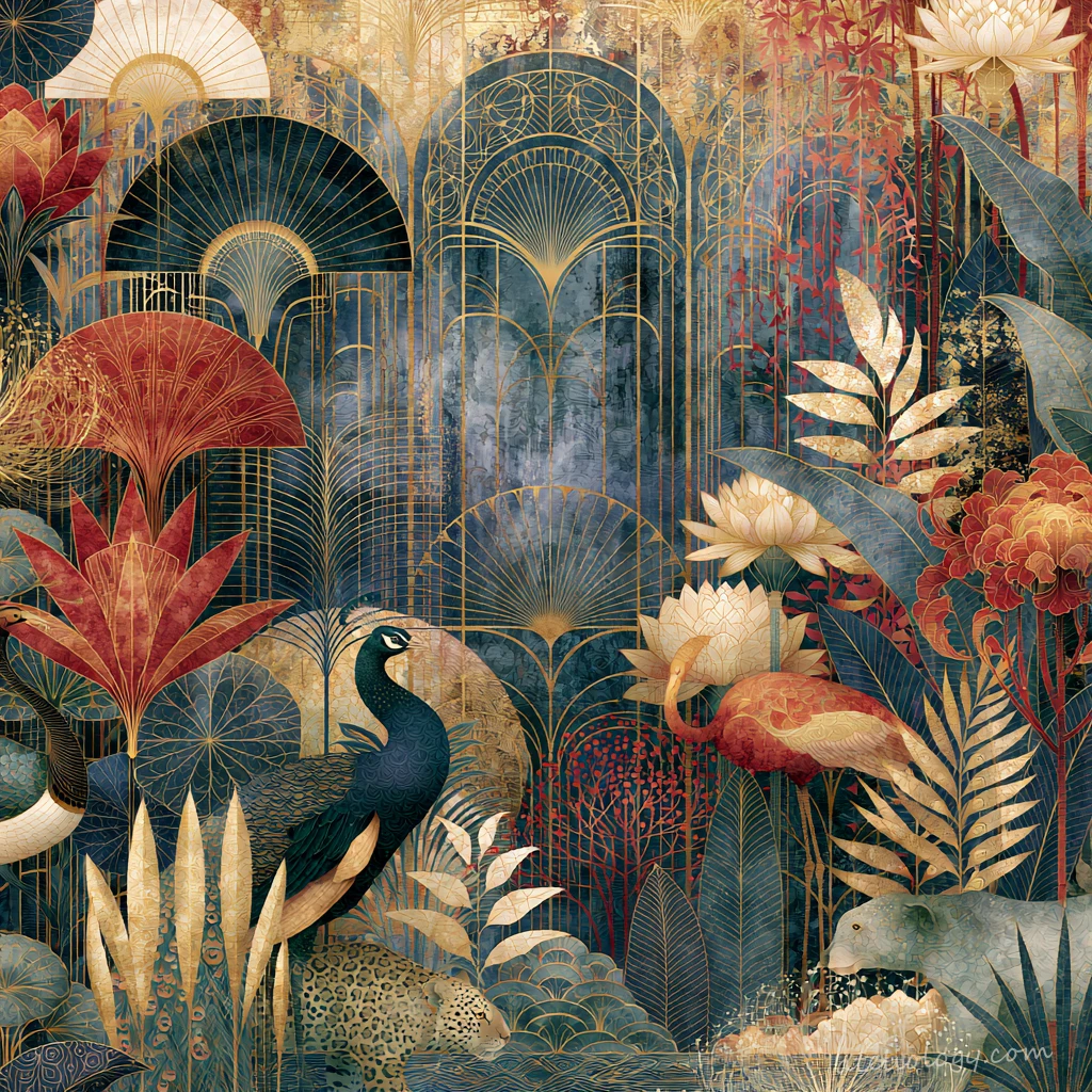 Exotischer Art-Déco-Dschungel