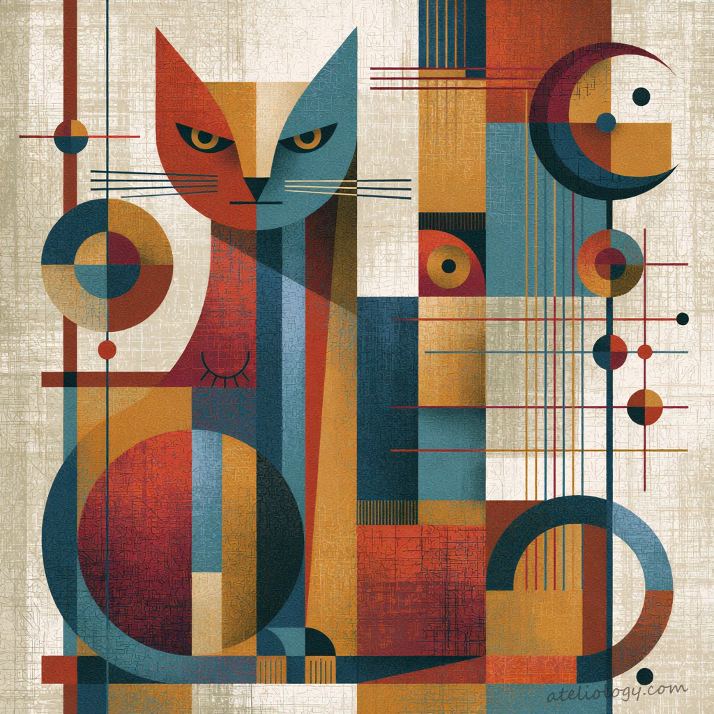Katze im Bauhausstil