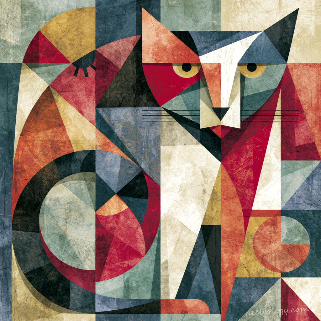 Kubistische Katze