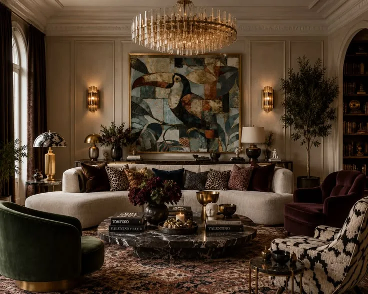 Art Deco mit Tukan-Statement