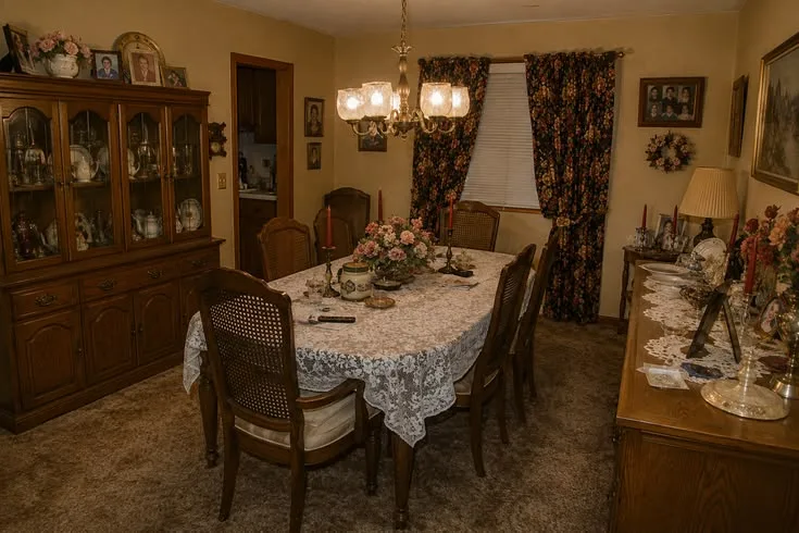 Nostalgisches Vintage-Esszimmer voller Charakter