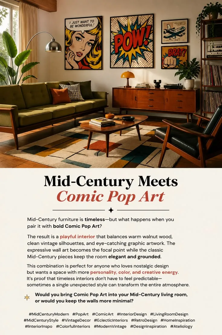 Pop Art im Interior: So funktioniert der mutige Stil mit Mid-Century-Möbeln